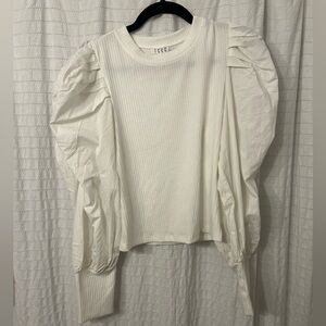 White Puff Sleeve Blouse